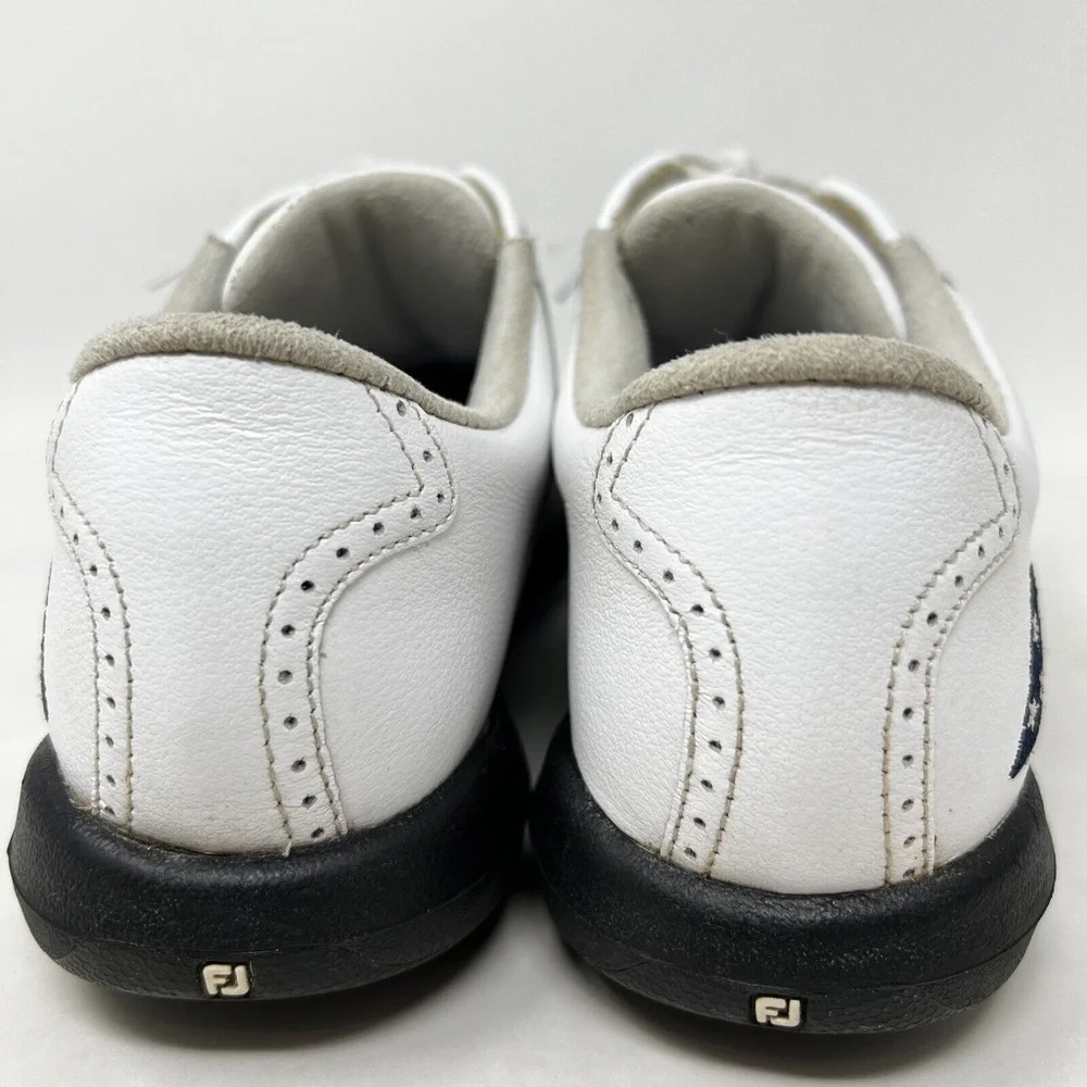 FootJoy Dryjoys sz 8.5 M White Fold Of Honor Leather Saddle Golf Shoes